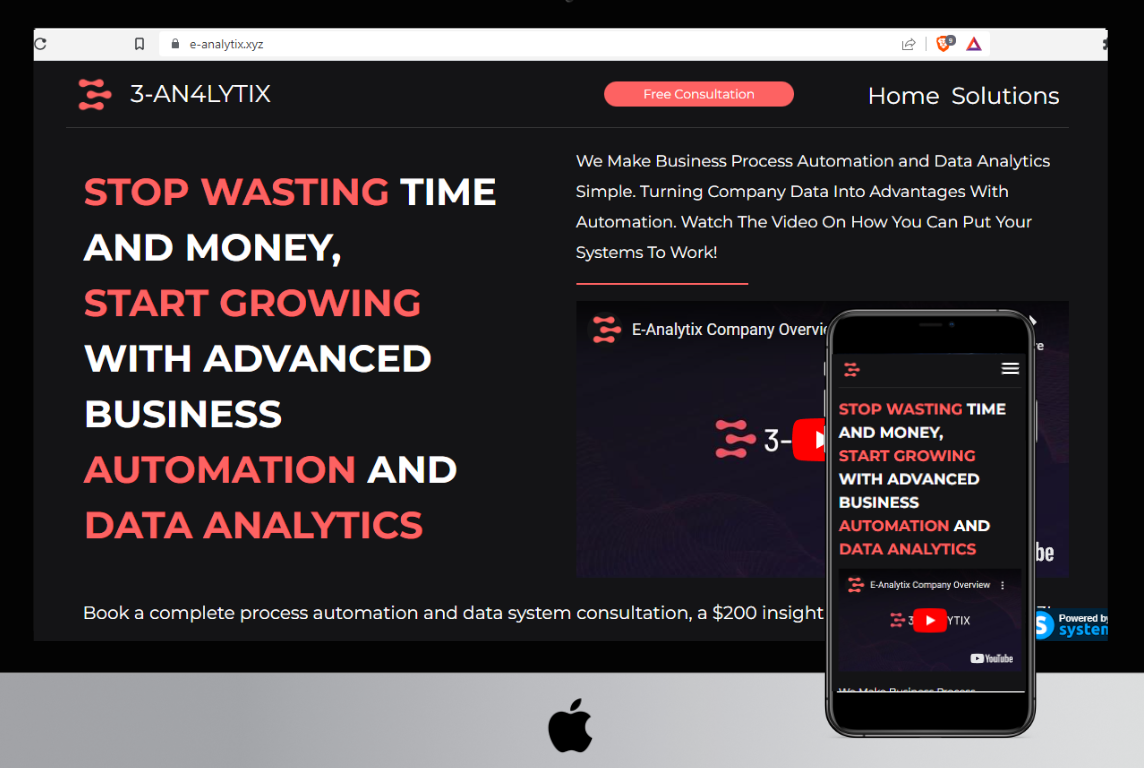 Data Analytics Landing Page